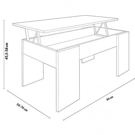 Mesa de centro elevable Gala